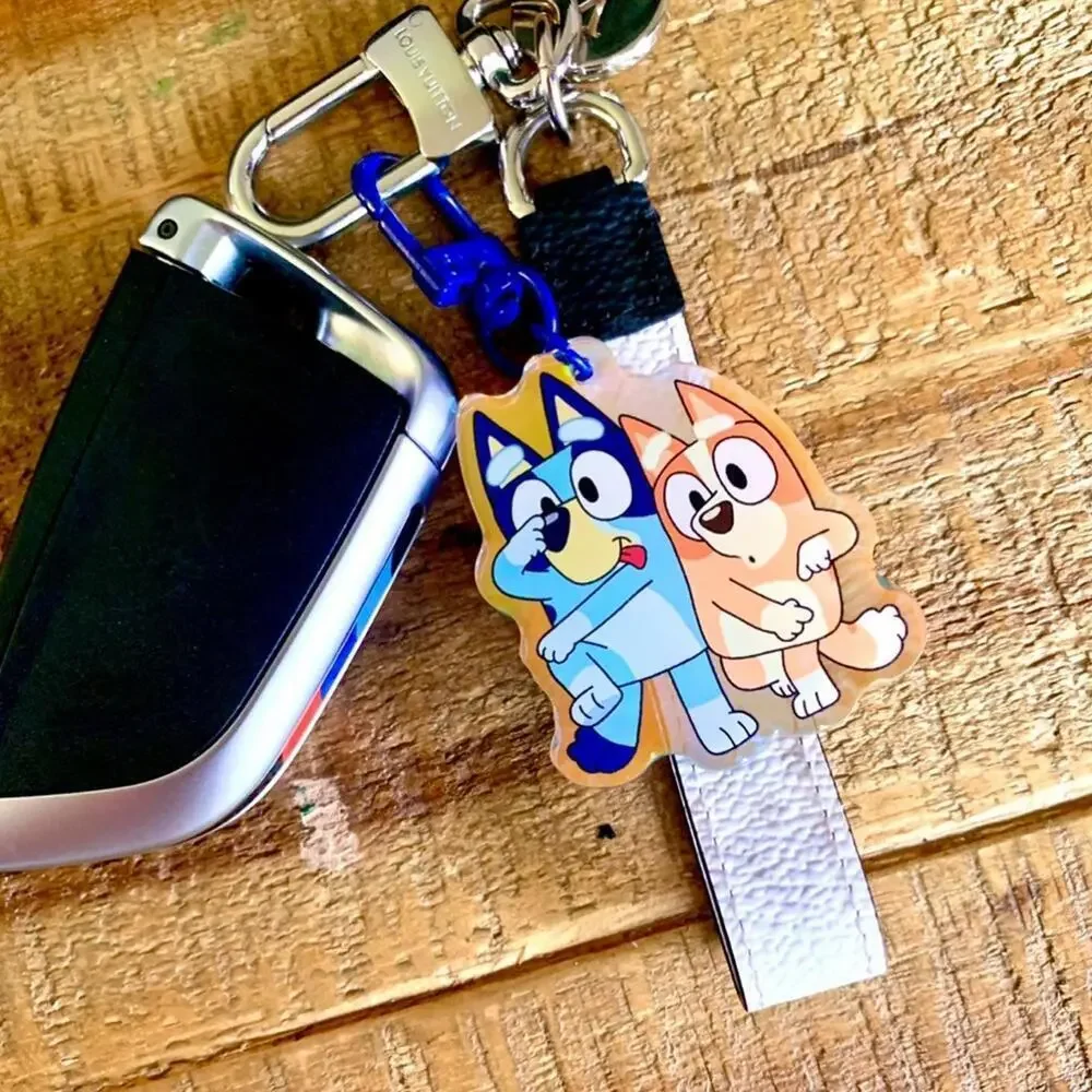 Bluey Holographic Keychain, Bag Charm, Bingo Heeler